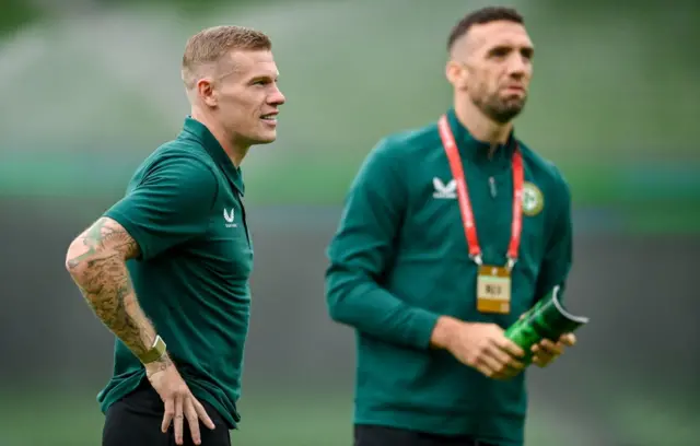 Republic of Ireland players at the Aviva Stadium