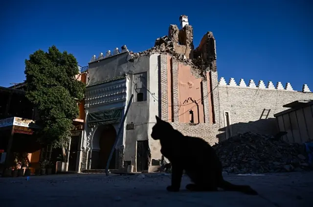 Old town of Marrakesh after the earthquake, 10 September 2023