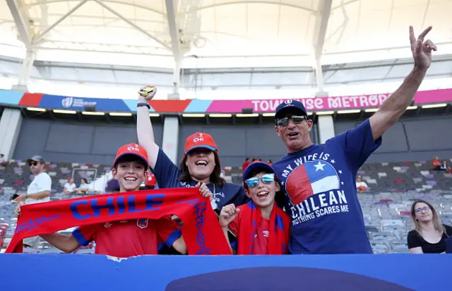 Chile fans in the stand