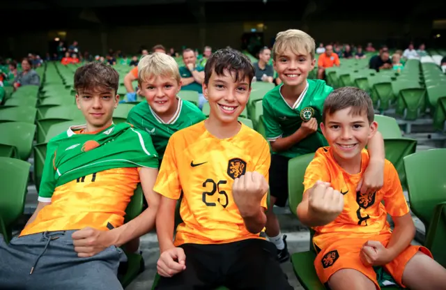 Republic of Ireland and Netherlands fans