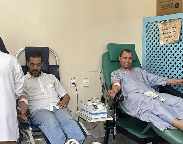 Moroccan people donate blood for earthquake victims in Beni Mellal, Morocco - 9 September 2023