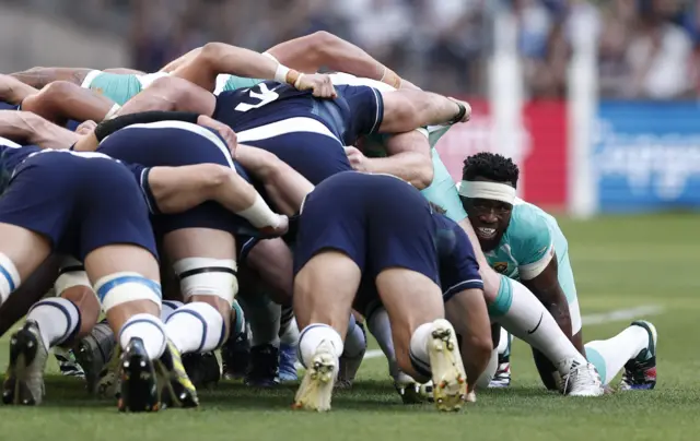 Scotland v South Africa scrum