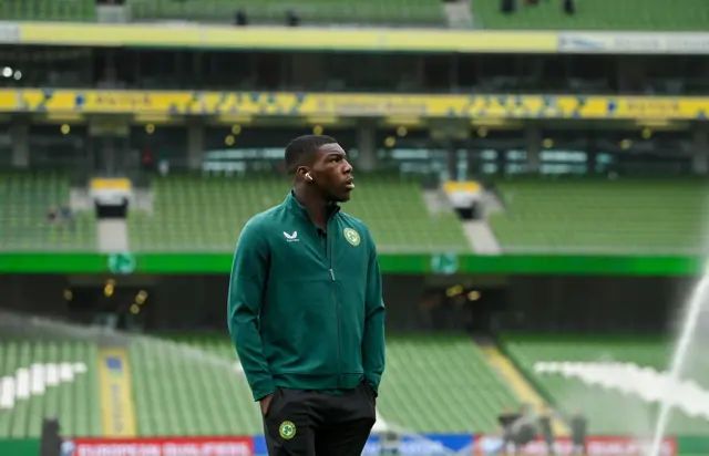 Republic of Ireland players at the Aviva Stadium