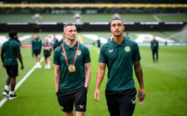 Republic of Ireland players at the Aviva Stadium