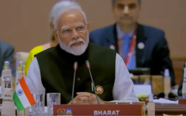 Modi speaks at the G20 closing ceremony