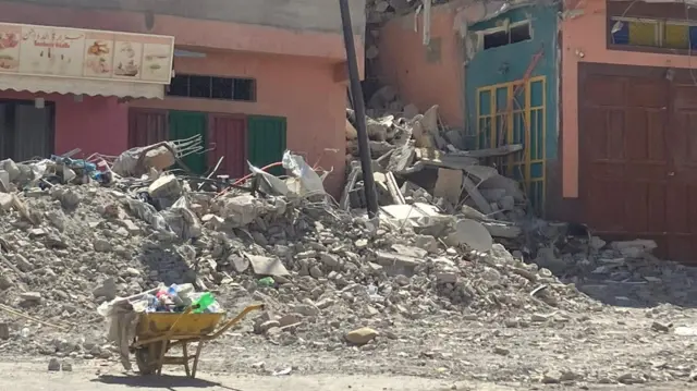 Aftermath of earthquake in Amizmiz, Morocco, 10 September 2023