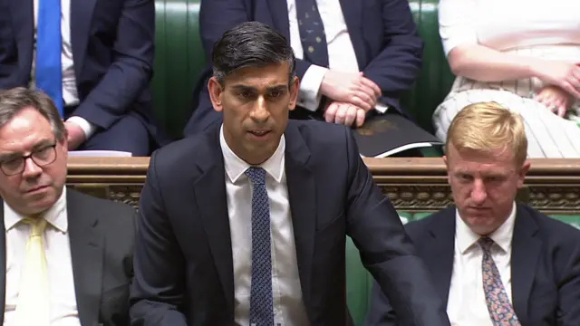 Rishi Sunak speaking in the House of Commons