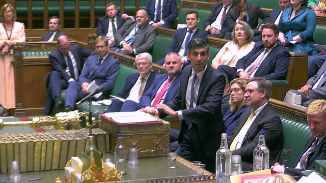 Rishi Sunak speaking in the House of Commons