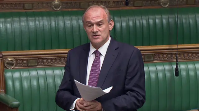 Ed Davey speaking in the Commons