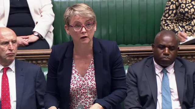 Yvette Cooper speaking in the House of Commons