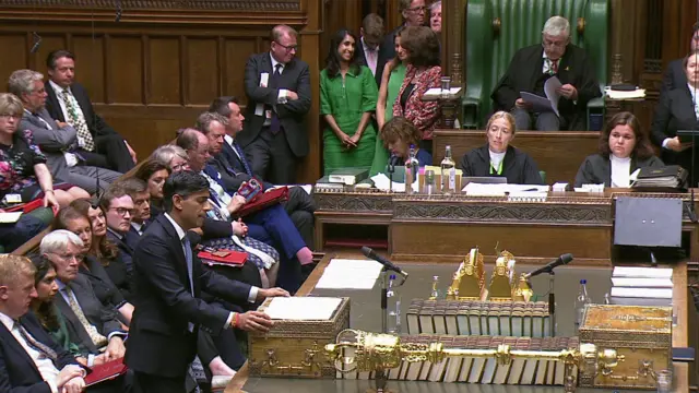 Rishi Sunak speaking in the House of Commons