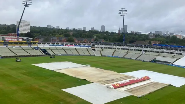 Covers on at Edgbaston