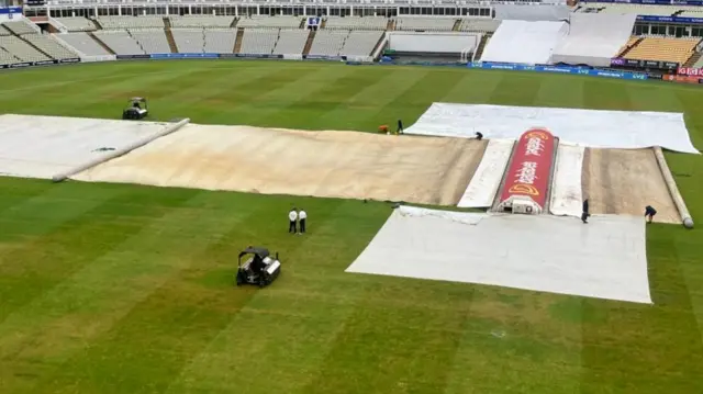 Tidying up at Edgbaston