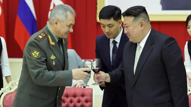 Sergei Shoigu and Kim Jong Un