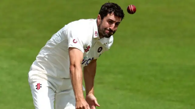 Former Yorkshire and Shropshire paceman Ben Sanderson's first hat-trick