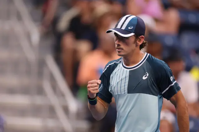 Alex de Minaur playing at US Open