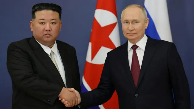 Kim Jong Un and Vladimir Putin