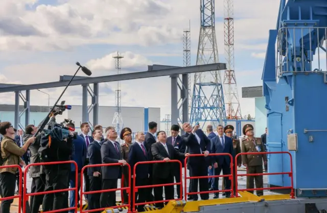 Putin brings Kim on a tour of the Vostochny Cosmodrome