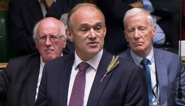 Ed Davey speaks at PMQs