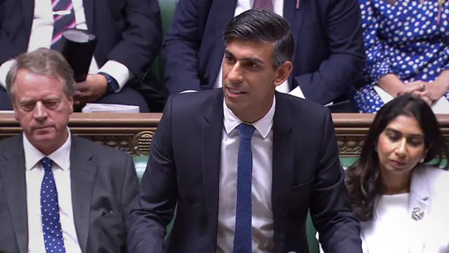 Prime Minister Rishi Sunak at PMQs