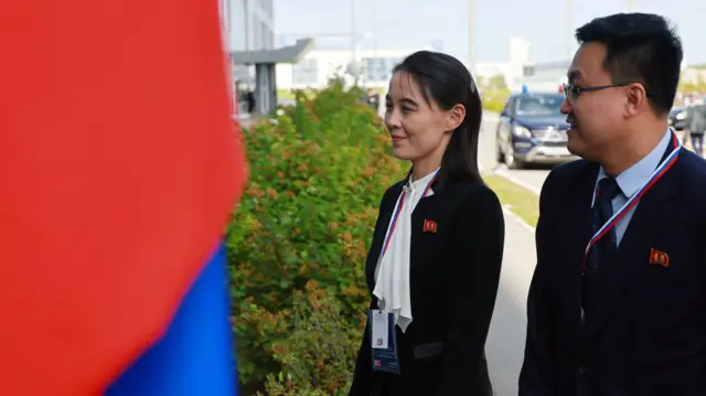 Kim Yo Jong at Vostochny Cosmodrome in Russia