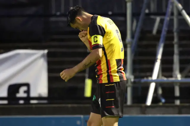 Partick Thistle's Brian Graham celebrates after scoring to make it 1-0