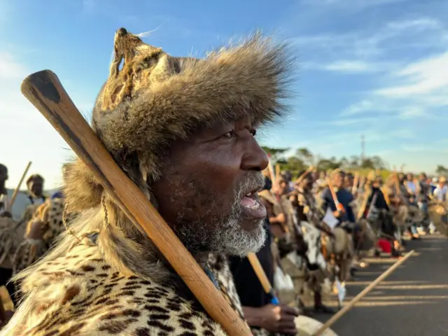 A Zulu elder chants.