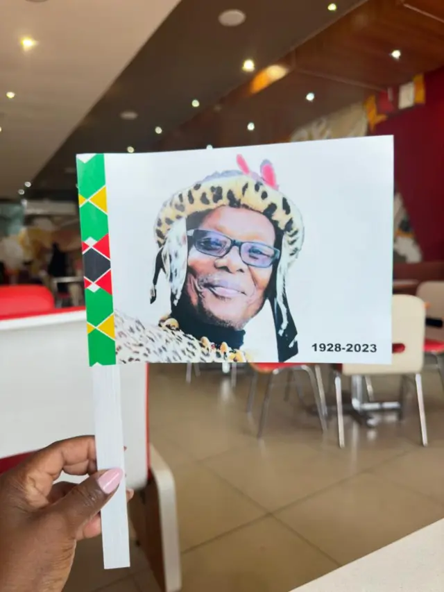 A free flag commemorating Chief Buthelezi.