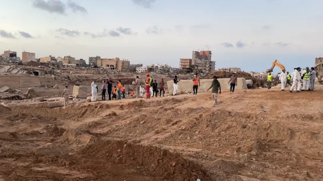 Rescue teams in Derna