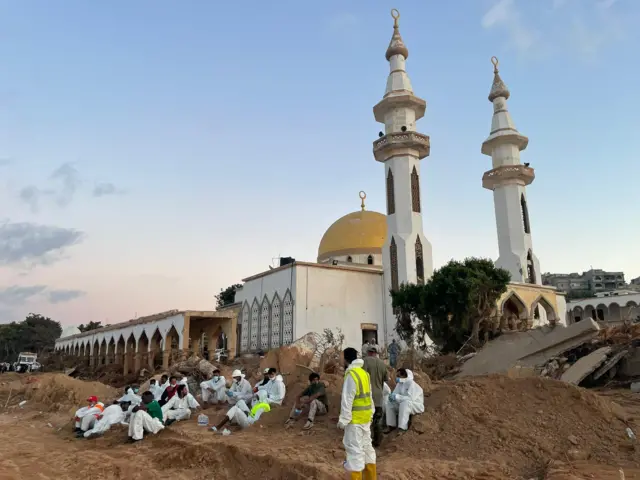 Rescue teams in Derna