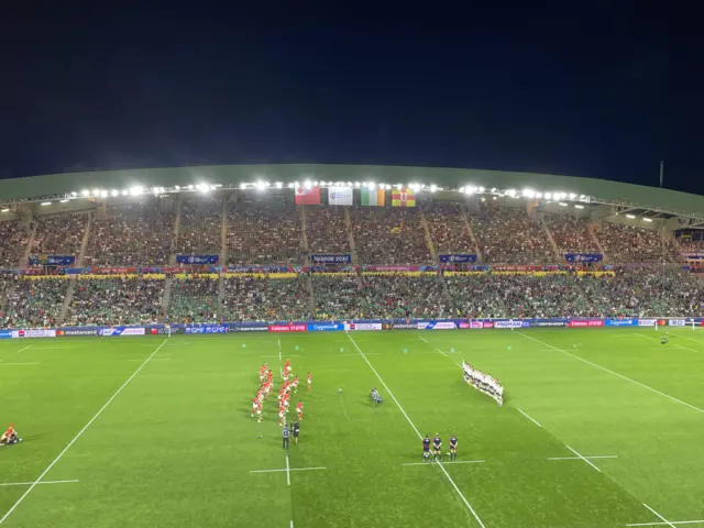 Tongan war dance at Stade de la Beaujoire