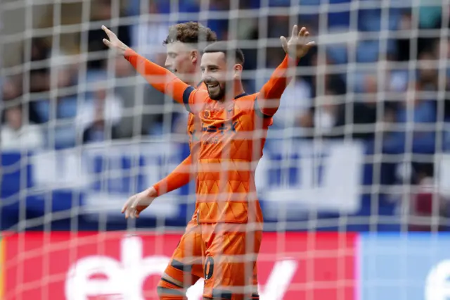 Conor Chaplin celebrates scoring for Ipswich at Sheffield Wednesday