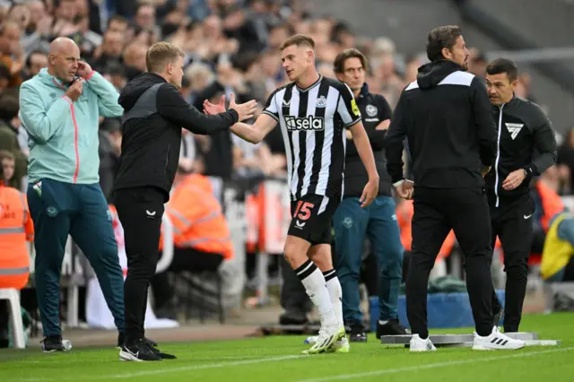 Harvey Barnes leaves the pitch