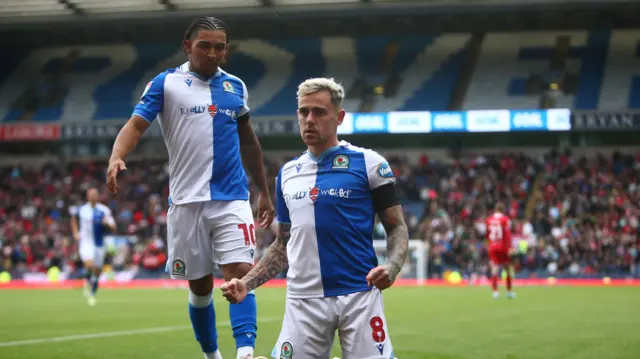 Sammie Szmodics (right) scored twice in Blackburn's win over Middlesbrough