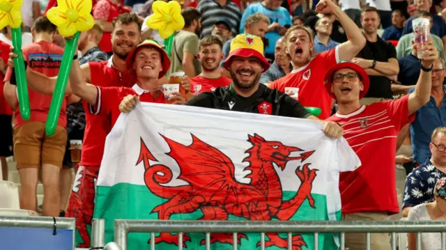 Wales fans in France