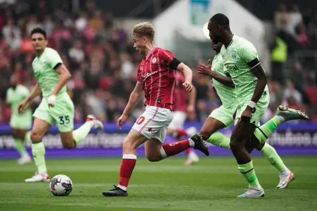 Sam Bell in action for Bristol City against West Brom