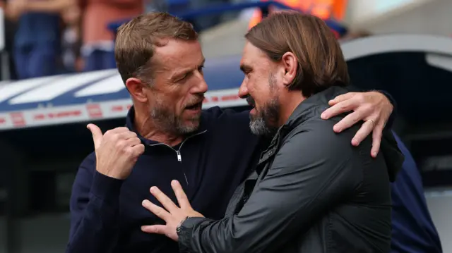 Millwall boss Gary Rowett and Leeds boss Daniel Farke