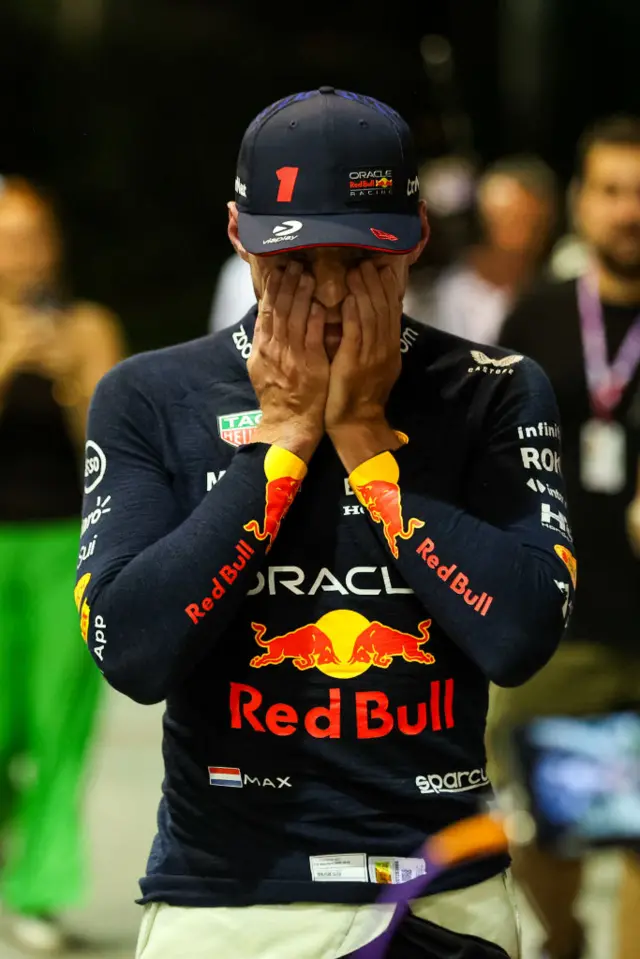 Max Verstappen looks dejected after qualifying