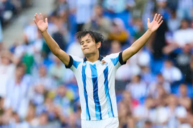 Takefusa Kubo playing for Real Sociedad