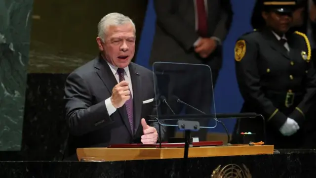 King Abdullah speaks at the UN