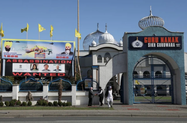 A memorial was held in front of Guru Nanak Sikh Gurdwara temple in Surrey in 18 September, 2023