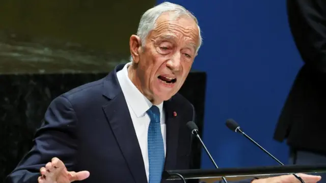 Marcelo Rebelo de Sousa speaks at the UN