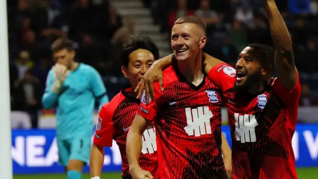 Birmingham celebrate against Preston