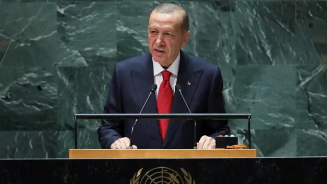 Erdogan speaks at the UN