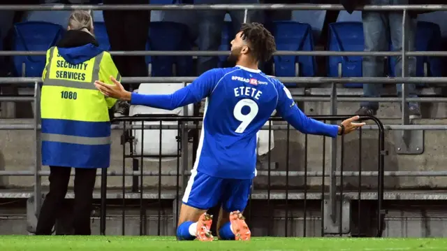 Cardiff's third goal came via a cracking finish from Kion Etete