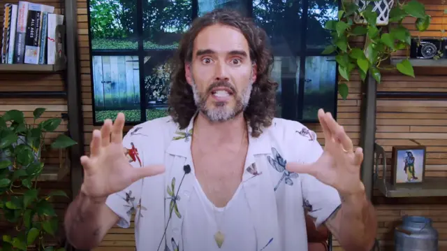 Screen grabbed image taken from footage issued on the YouTube page of Russell Brand who has posted a video online saying he "absolutely" denies unspecified criminal allegations about his personal life outlined in two "extremely disturbing letters"