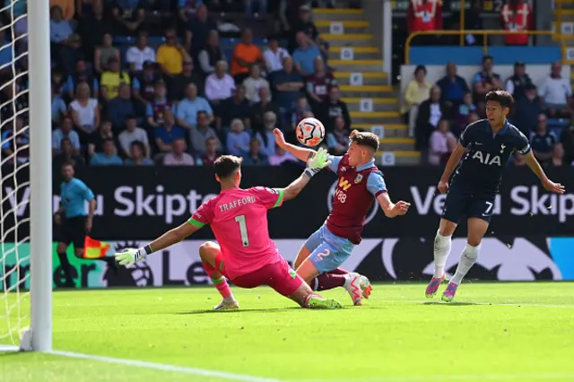 Son Heung-min has a chipped effort at goal go in