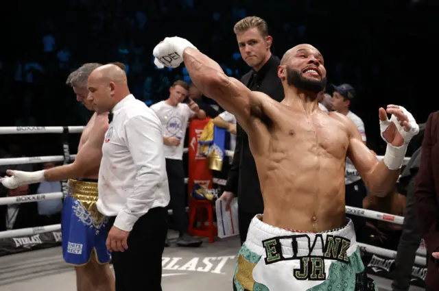 Chris Eubank Jr celebrates