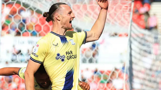 Will Keane celebrates scoring for Preston