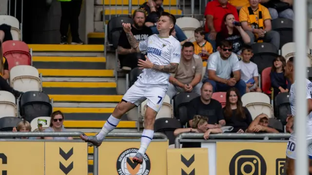 James Tilley celebrates